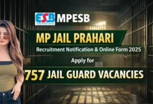 MP Jail Prahari Recruitment 2026 for 757 Posts for 10th Pass