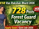 MPESB Van Rakshak Recruitment 2026 for 728 Posts