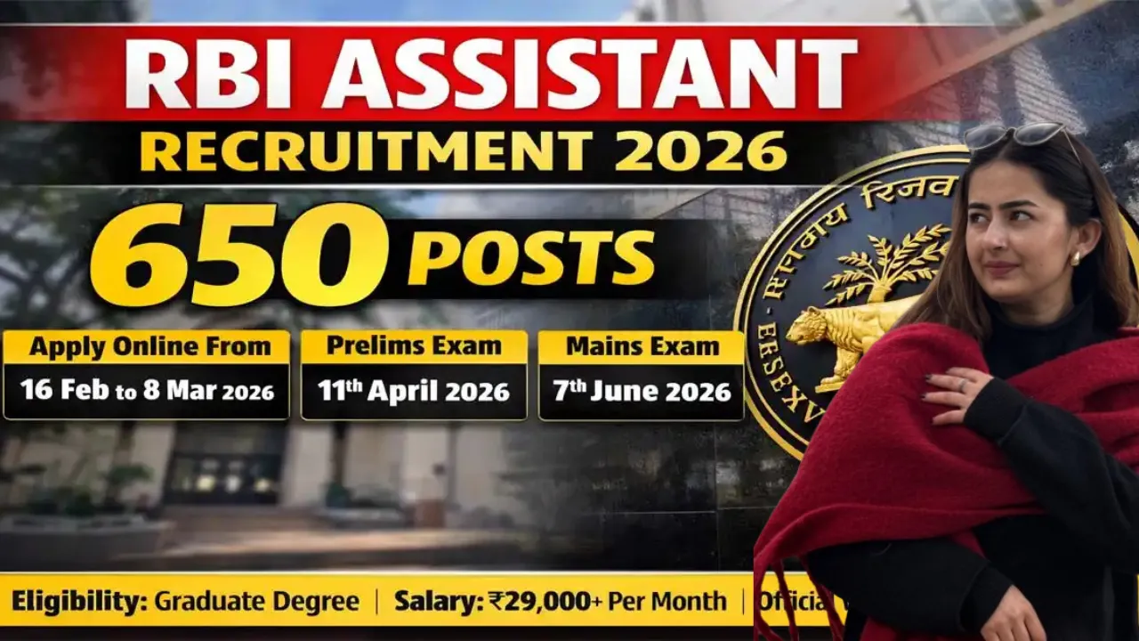 RBI Assistant Recruitment 2026 for 650 Posts