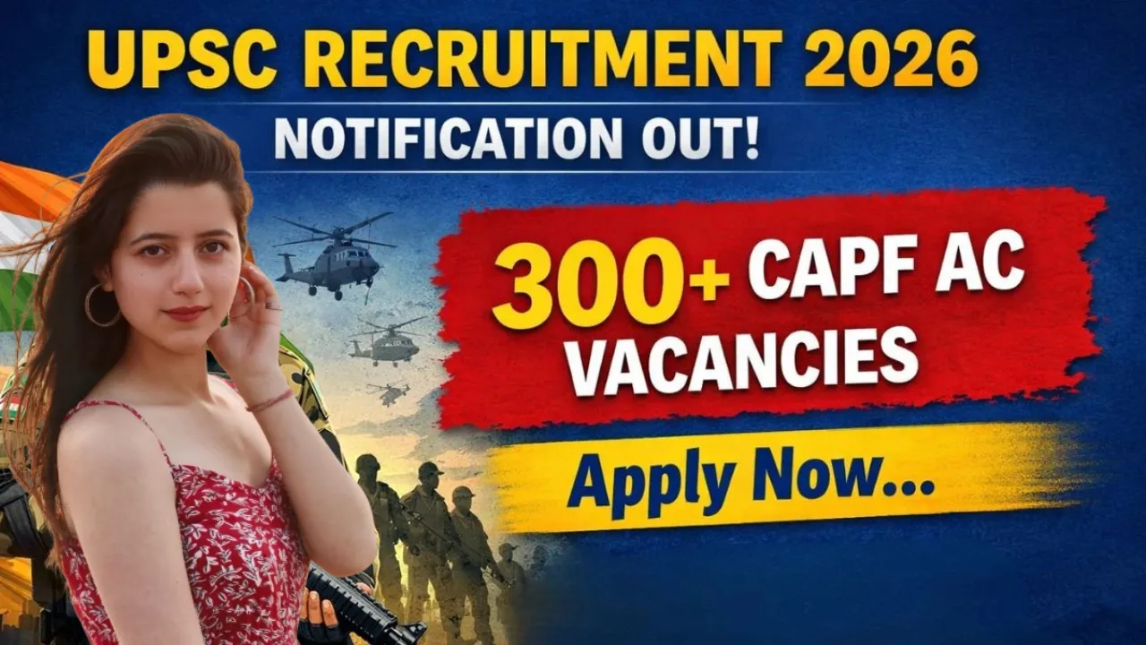 UPSC CAPF AC Recruitment 2026 Notification, Last Date to Apply, Official Website, Apply Online & More.