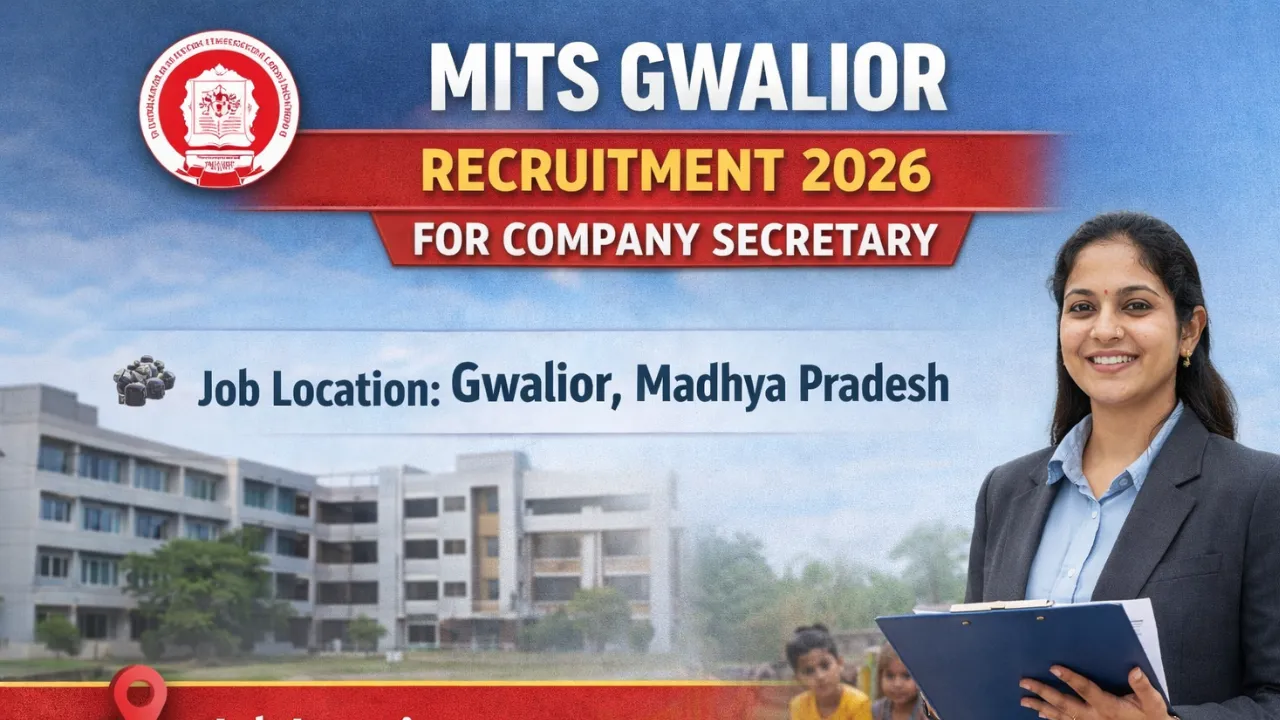 MITS Gwalior Recruitment 2026 for Company Secretary