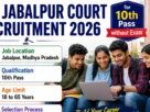 MP Jabalpur Court Recruitment 2026 for 10th Pass without Exam