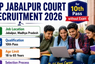 MP Jabalpur Court Recruitment 2026 for 10th Pass without Exam