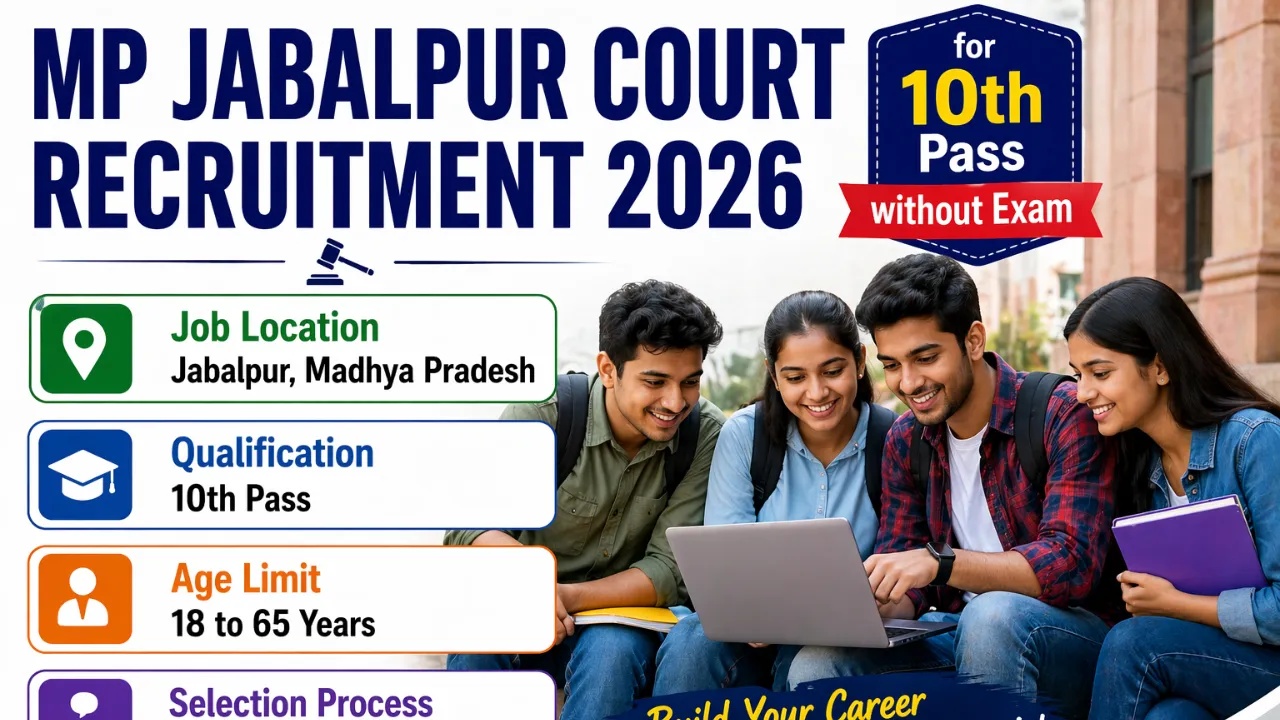 MP Jabalpur Court Recruitment 2026 for 10th Pass without Exam