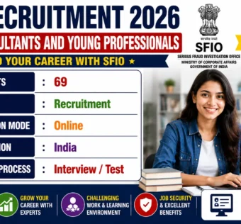 SFIO Recruitment 2026 for 69 Junior Consultants and Young Professionals